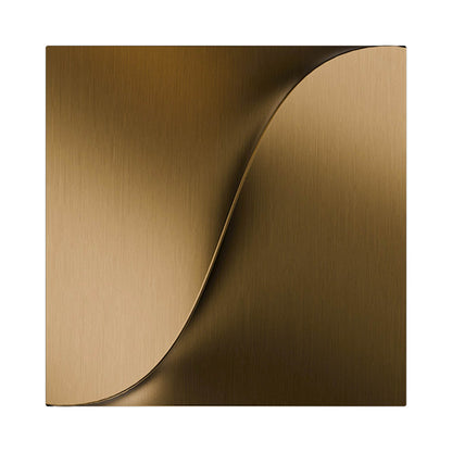 Double Diamond Square LED Wall Light in Aged Brass.