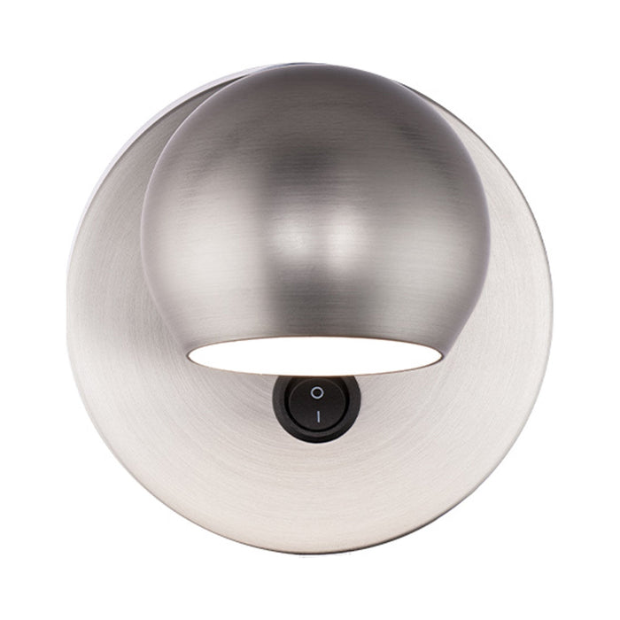 Duplex LED Bed Wall Light in Brushed Nickel.