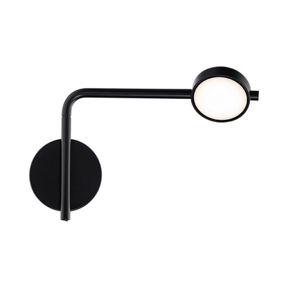 Elbo LED Swing Arm Wall Light in Black.