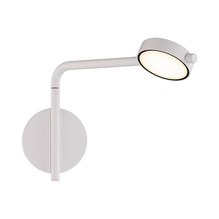 Elbo LED Swing Arm Wall Light in White.