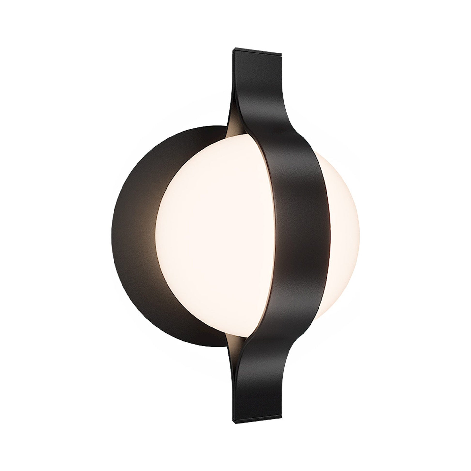 Ellaria LED Bath Wall Light in Black.