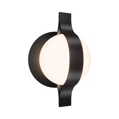 Ellaria LED Bath Wall Light in Black.