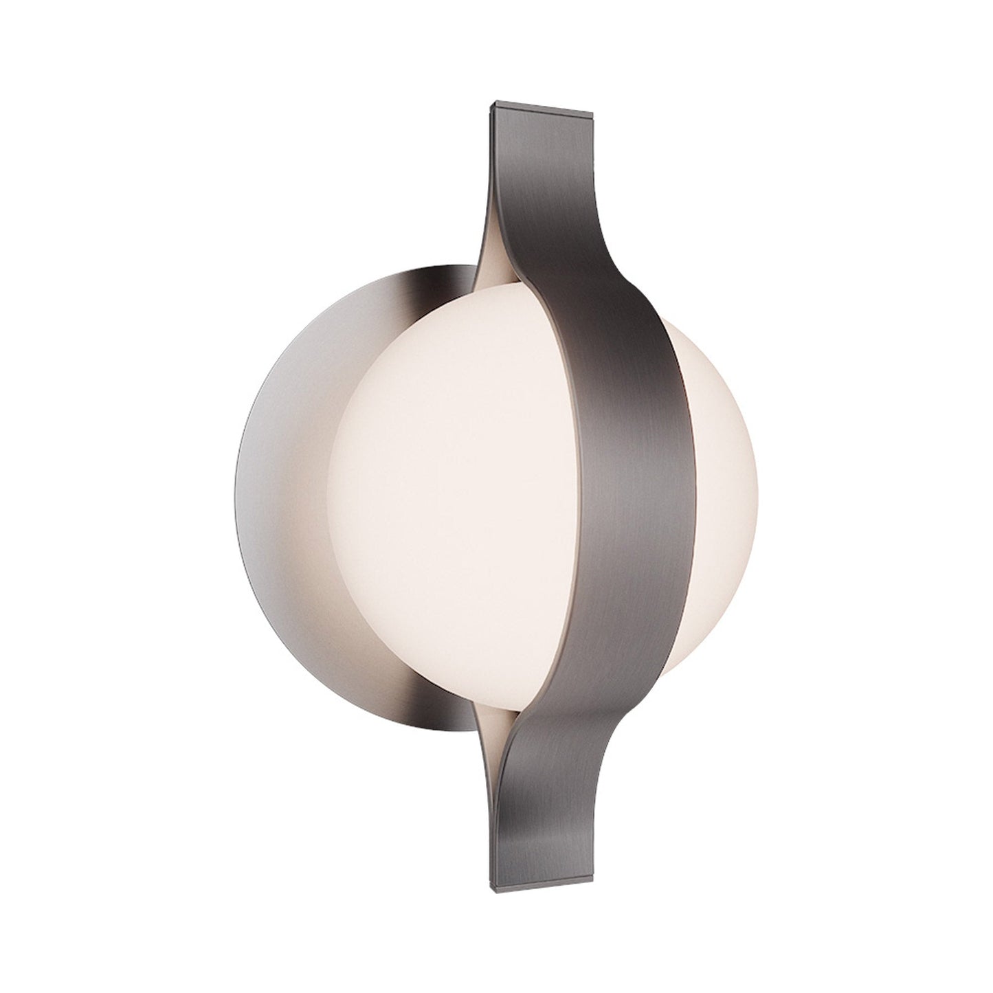 Ellaria LED Bath Wall Light in Brushed Nickel.