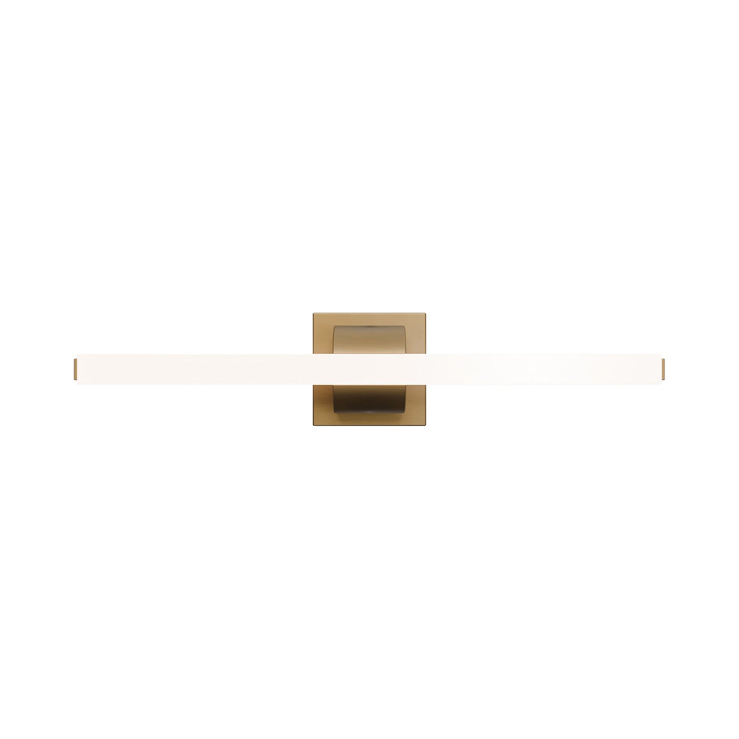 Flatte LED Bath Vanity Light in Aged Brass (24-Inch).