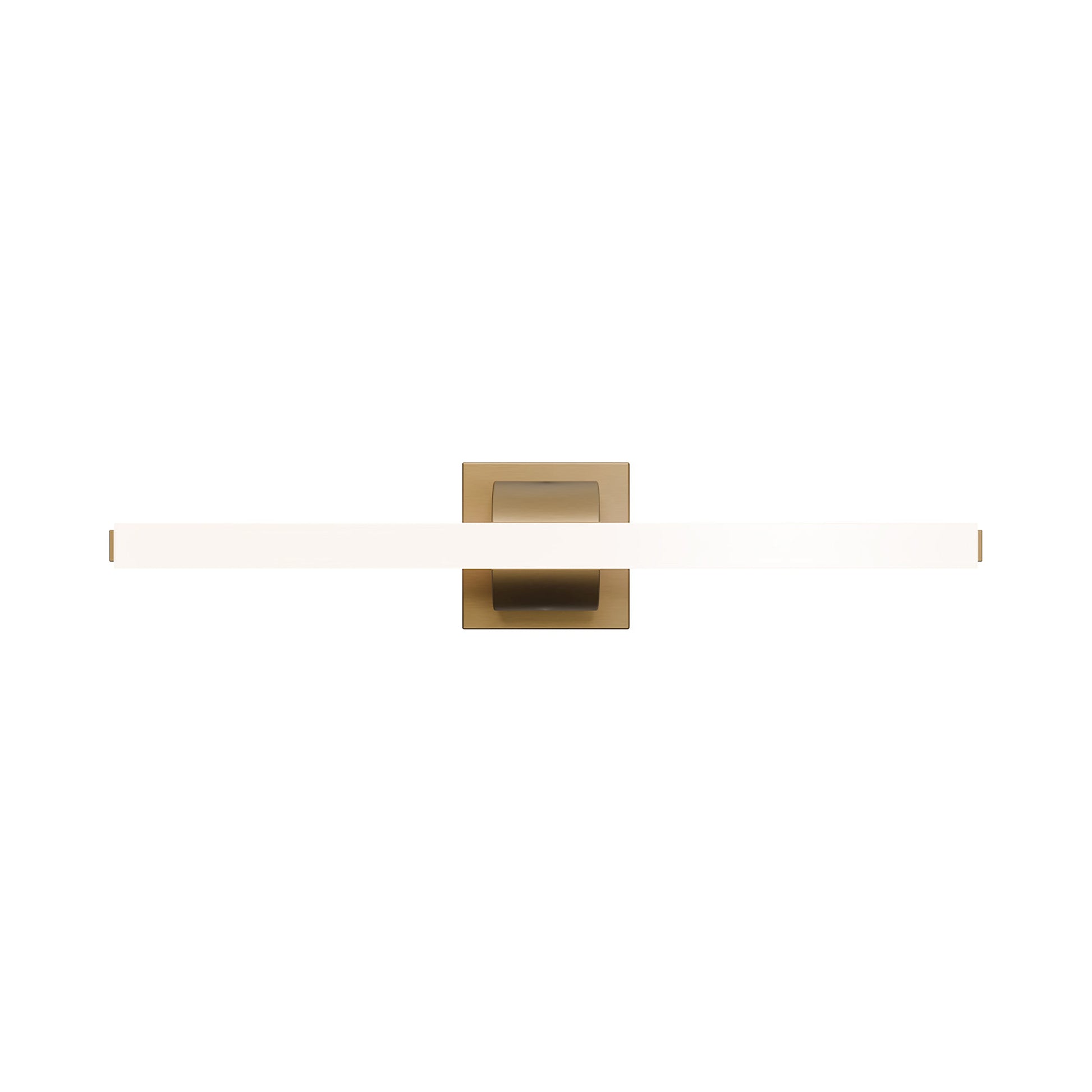 Flatte LED Bath Vanity Light in Aged Brass (24-Inch).