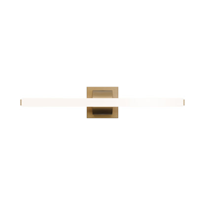 Flatte LED Bath Vanity Light in Aged Brass (24-Inch).