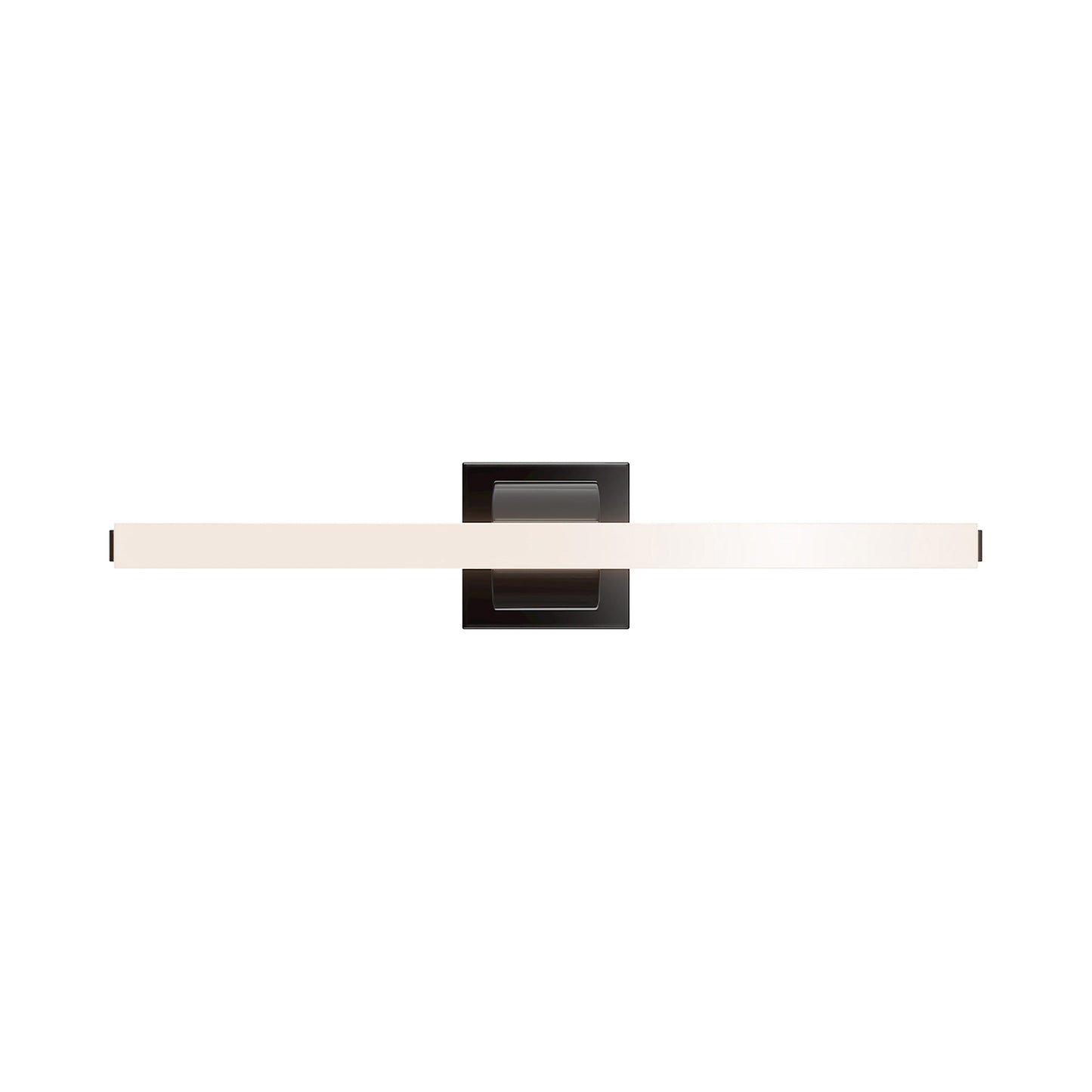Flatte LED Bath Vanity Light in Black Chrome (24-Inch).