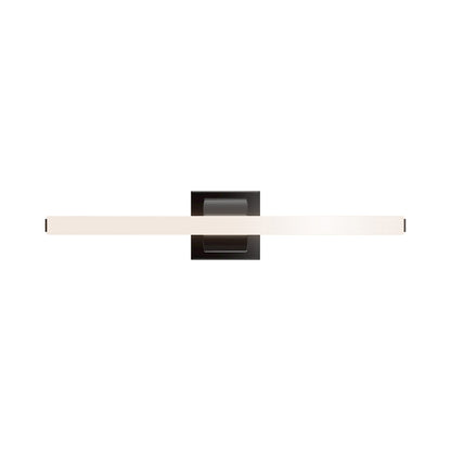 Flatte LED Bath Vanity Light in Black Chrome (24-Inch).