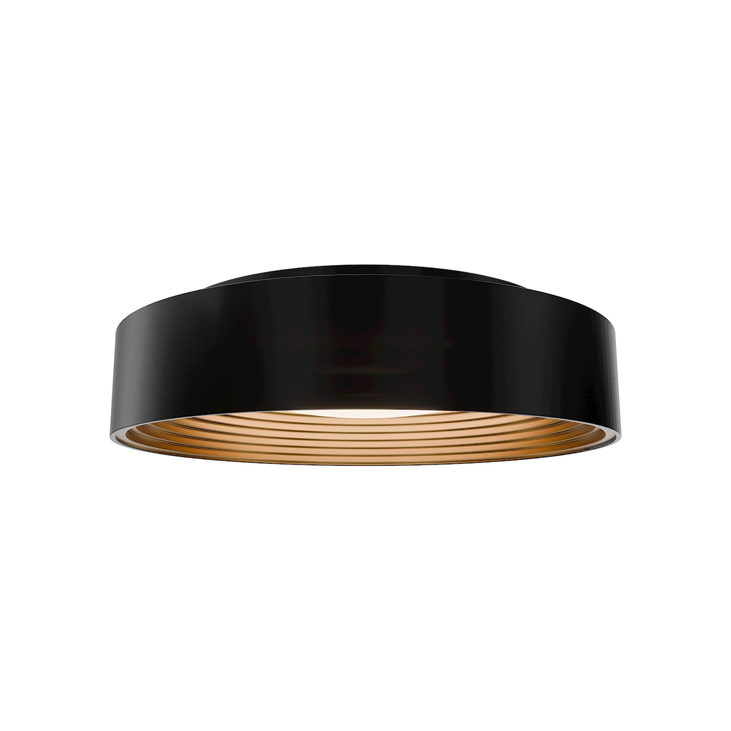 Gaston LED Flush Mount Ceiling Light in Black (17.75-Inch).