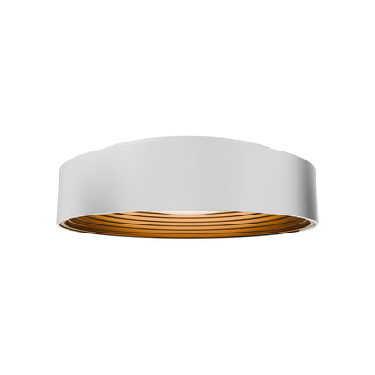 Gaston LED Flush Mount Ceiling Light in White (17.75-Inch).
