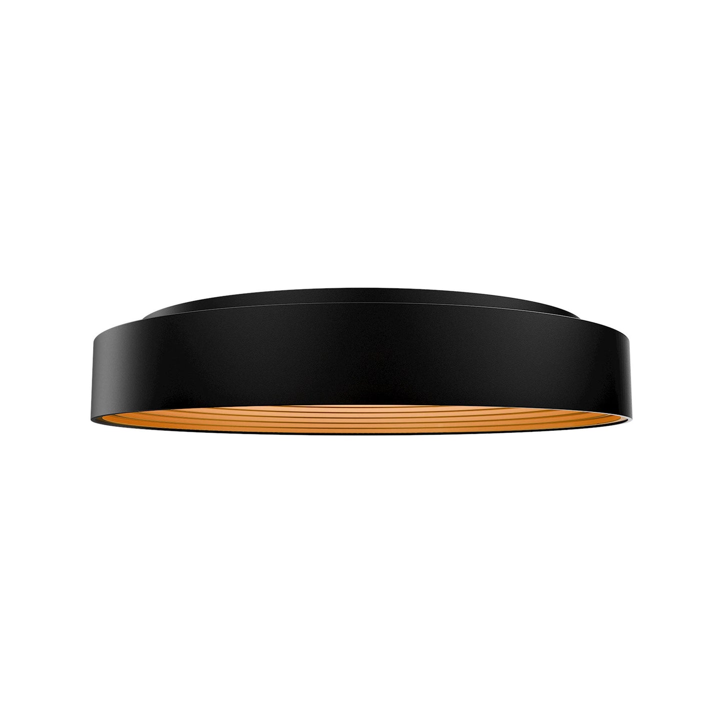 Gaston LED Flush Mount Ceiling Light in Black (25.63-Inch).