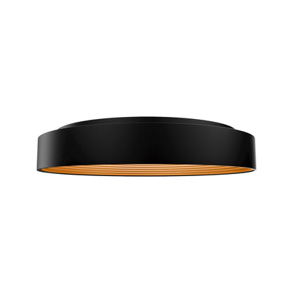 Gaston LED Flush Mount Ceiling Light in Black (25.63-Inch).