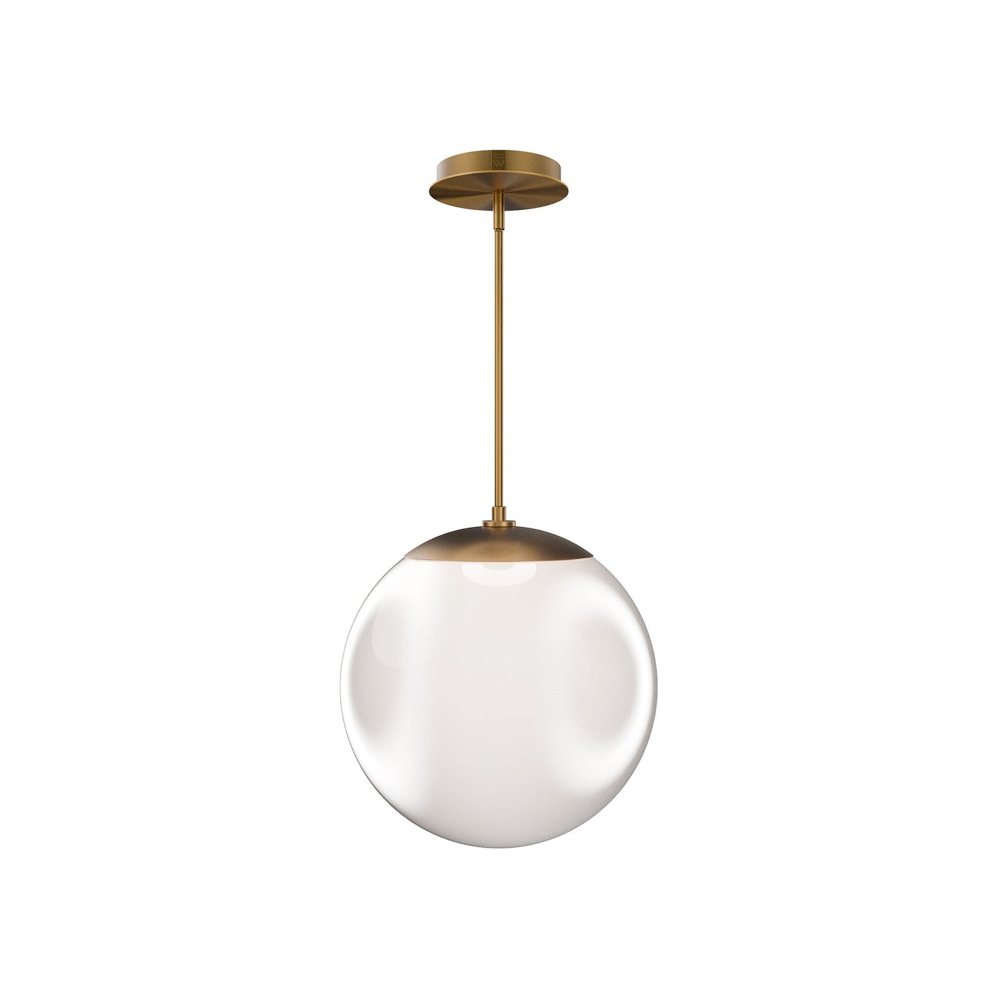Honeymooner LED Pendant Light in Aged Brass (13.75-Inch).