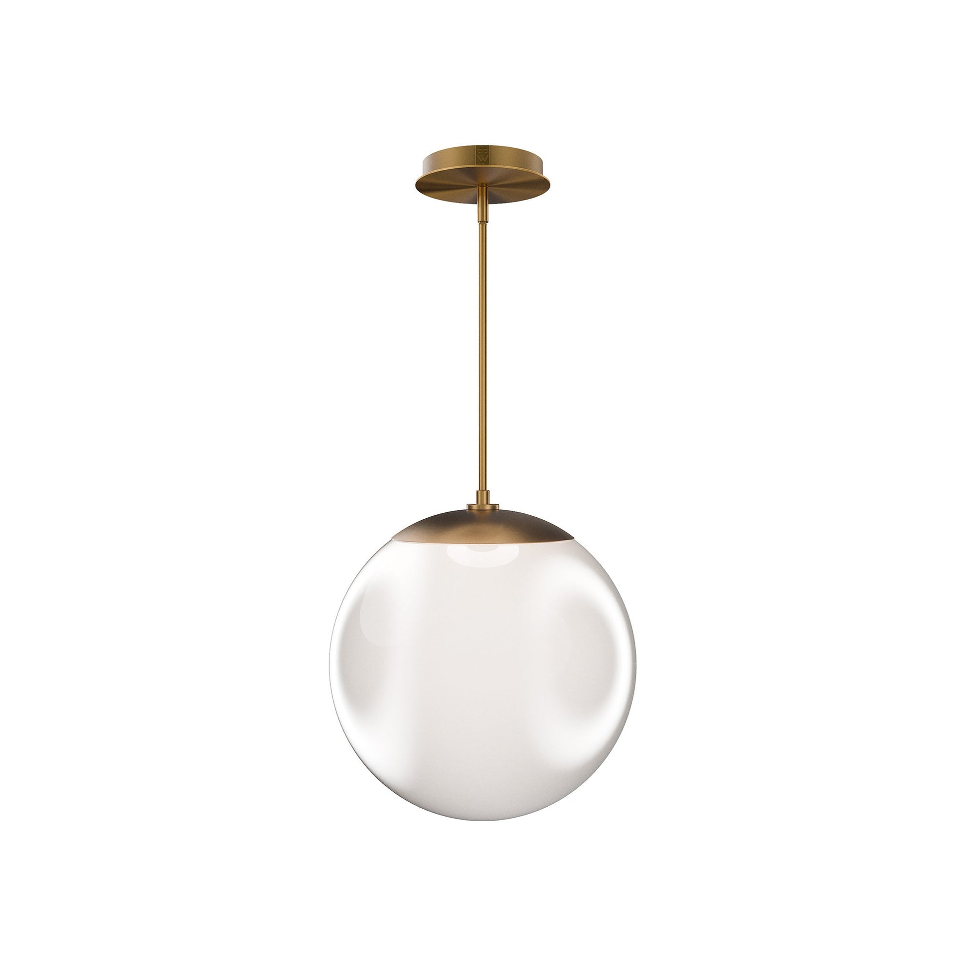 Honeymooner LED Pendant Light in Aged Brass (13.75-Inch).