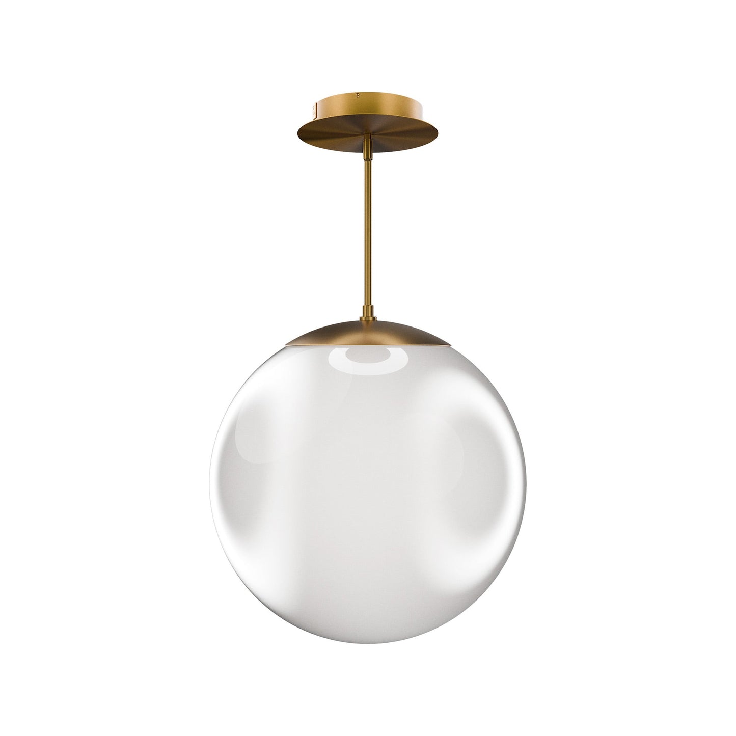 Honeymooner LED Pendant Light in Aged Brass (20-Inch).