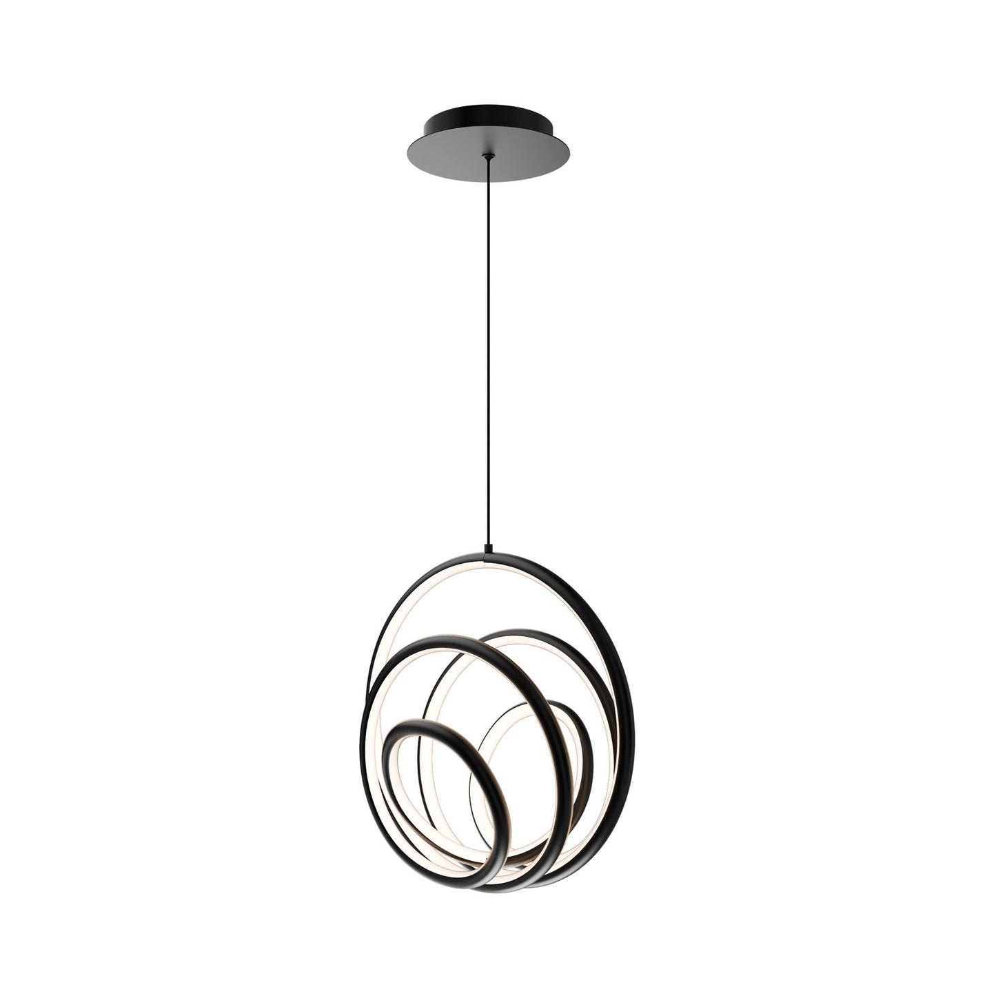 Hoopla LED Pendant Light in Black.