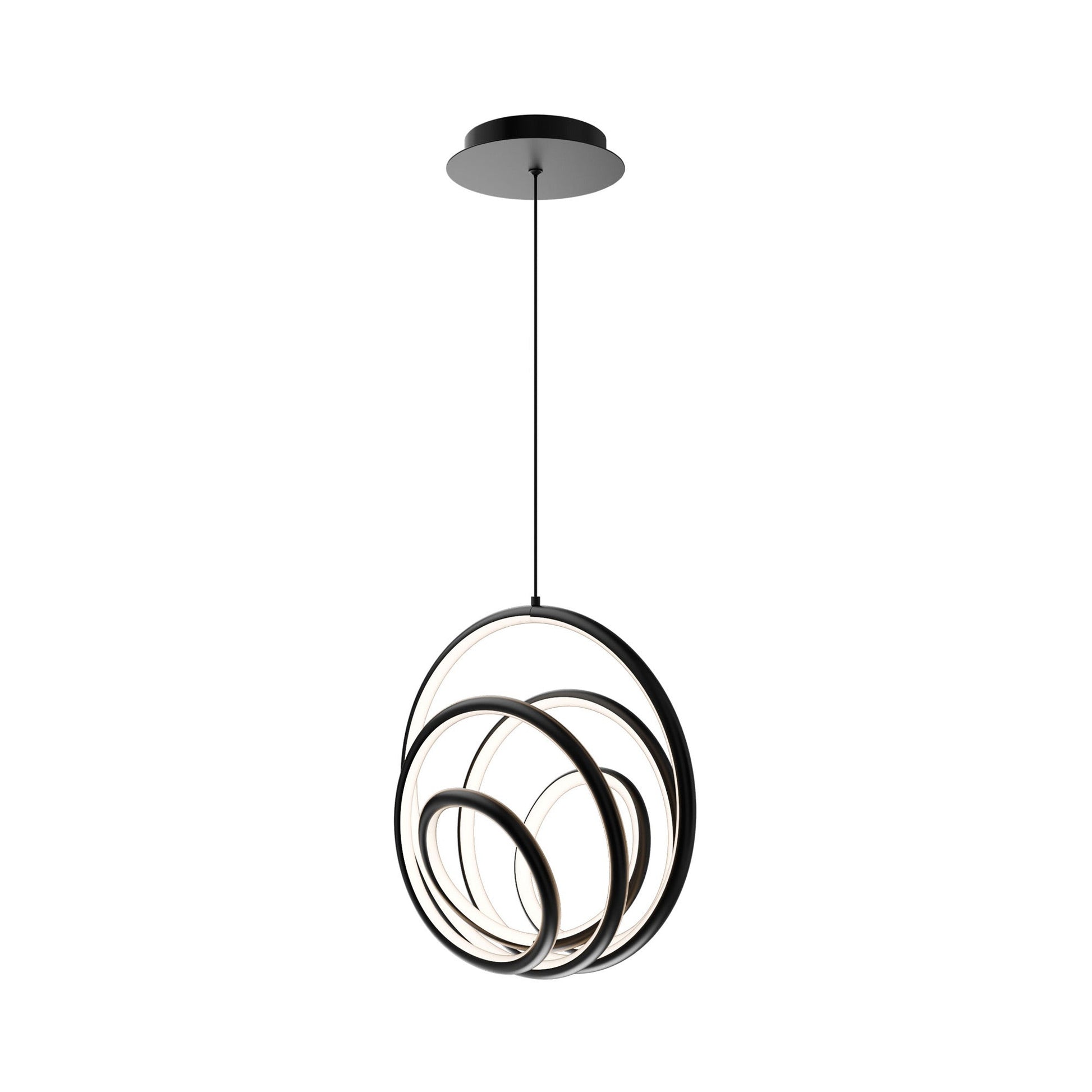 Hoopla LED Pendant Light in Black.