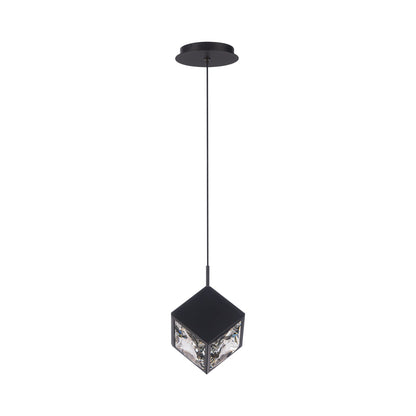 Ice Cube LED Mini Pendant Light in Black.