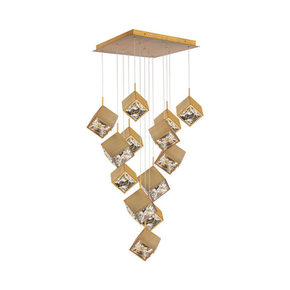 Ice Cube Square LED Multi Pendant Light.