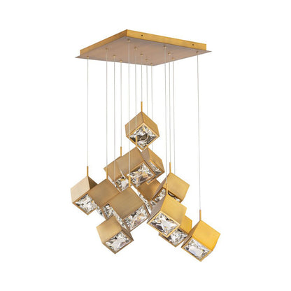 Ice Cube Square LED Multi Pendant Light in Detail.