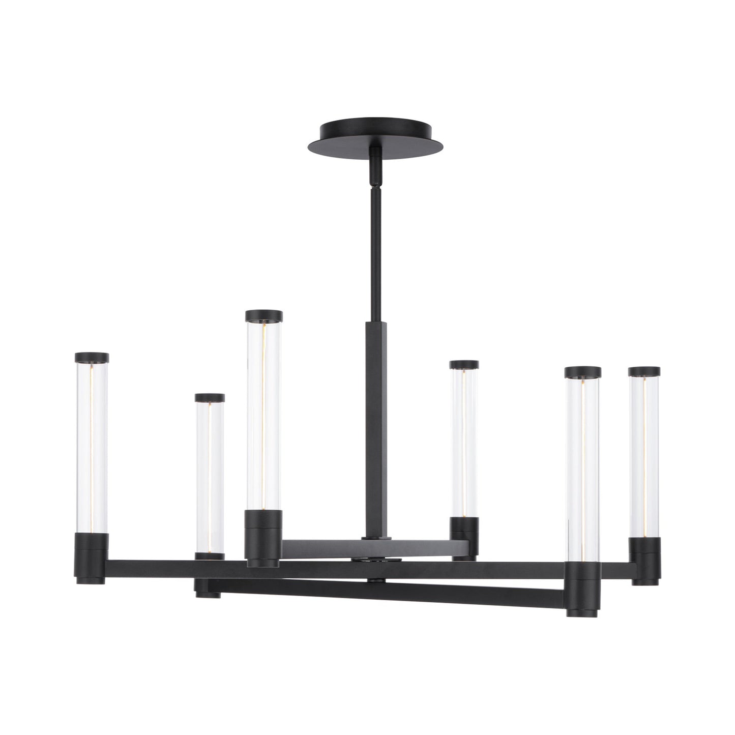 Jedi LED Pendant Light in Black (27-Inch).