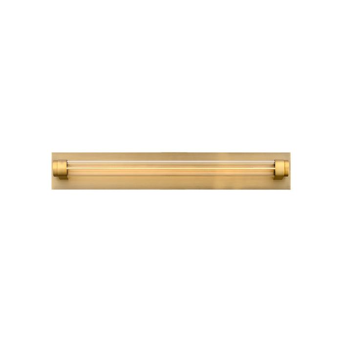 Jedi LED Vanity Wall Light in Aged Brass (20-Inch).