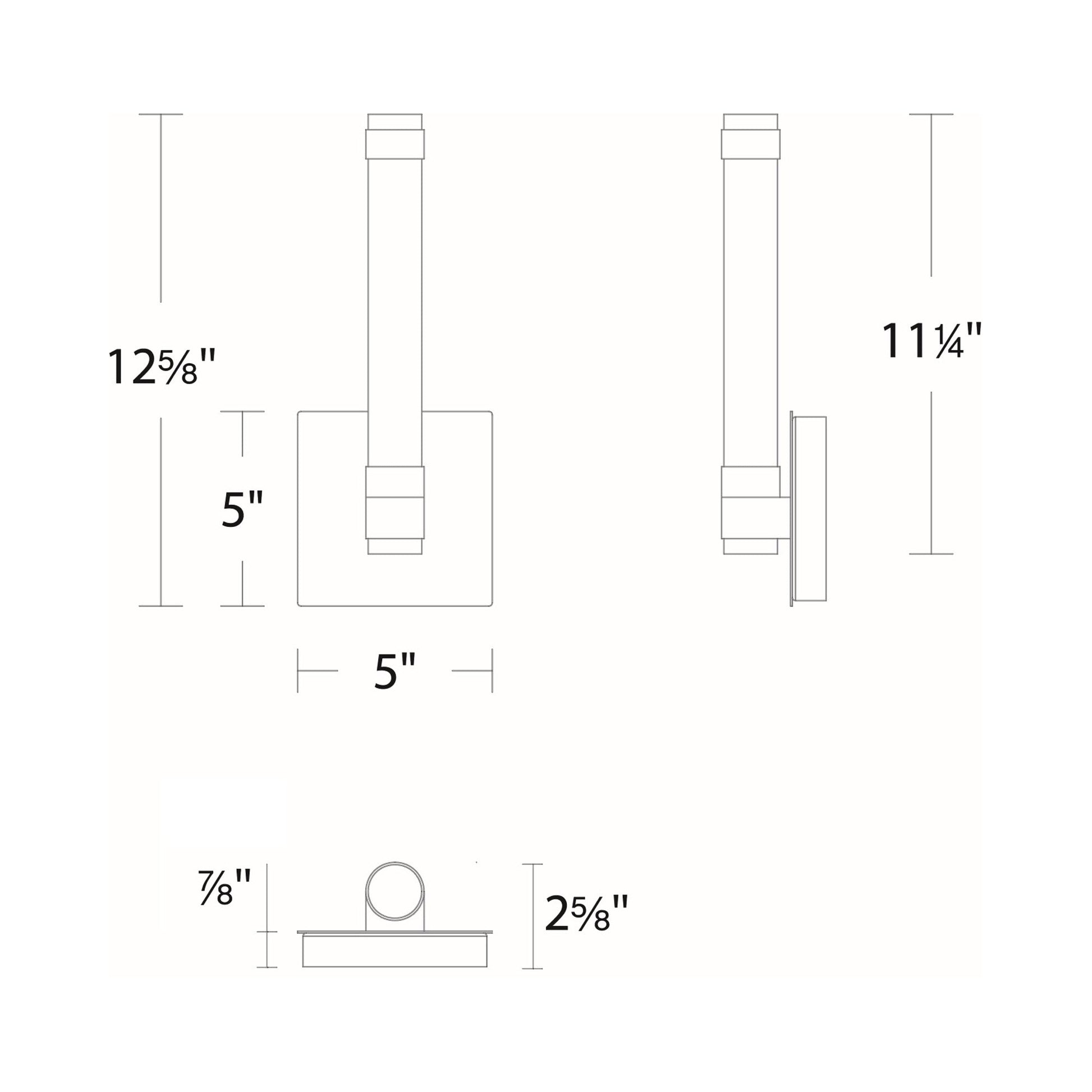 Jedi LED Wall Light - line drawing.