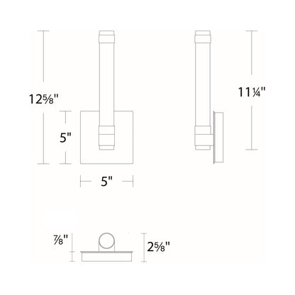 Jedi LED Wall Light - line drawing.