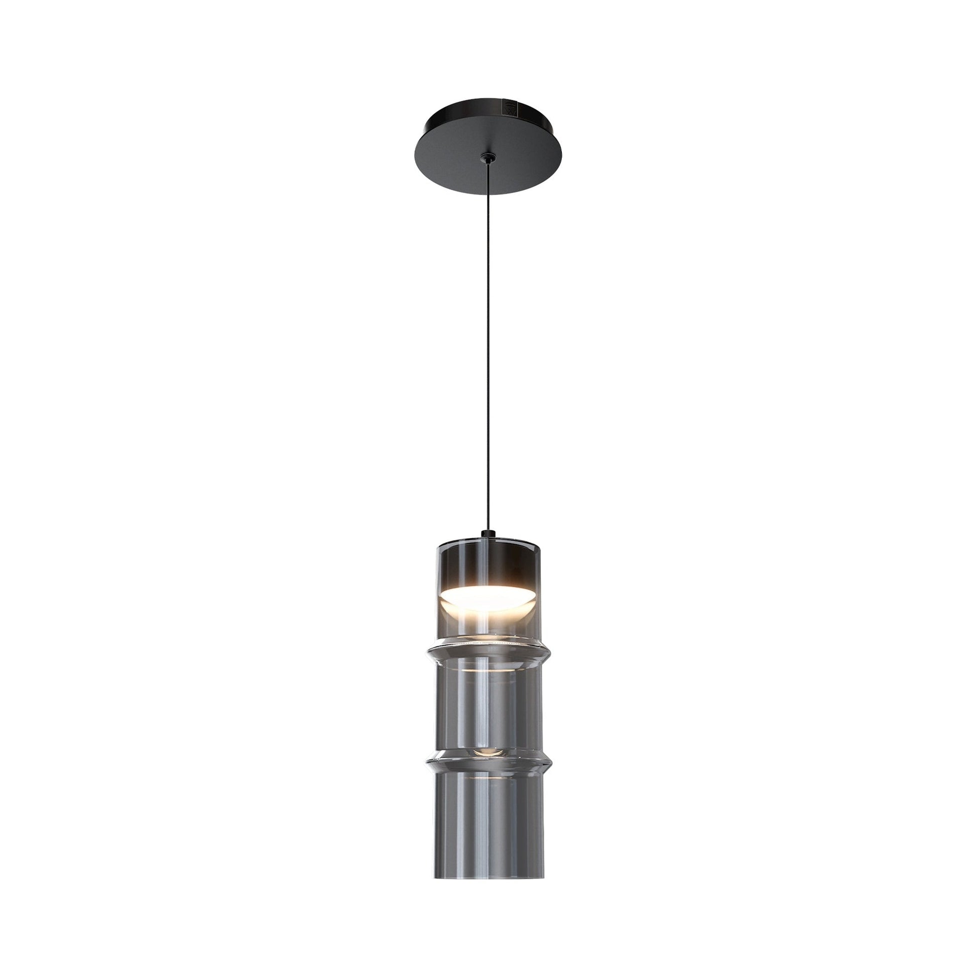 Kanister LED Pendant Light (Smoke Glass).