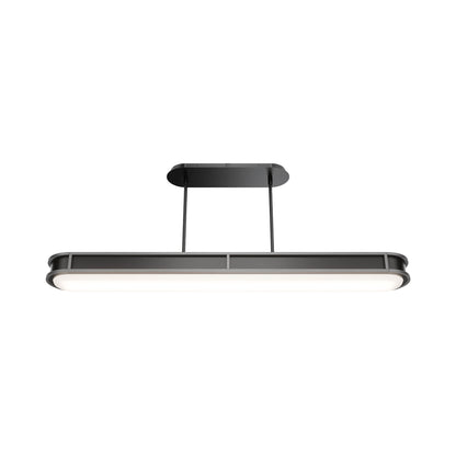 Longboard Linear LED Pendant Light in Brushed Nickel.