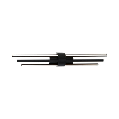 Melody LED Bath Wall Light in Black (32-Inch).