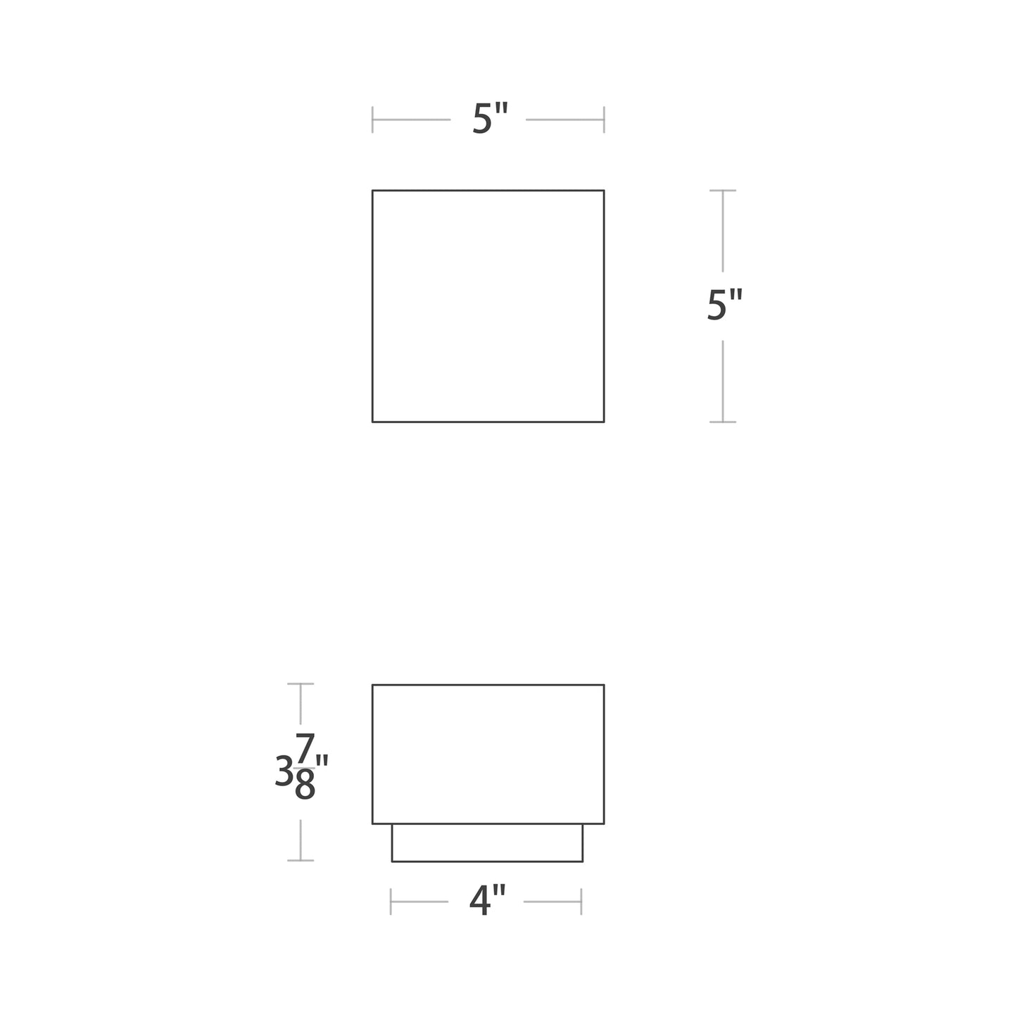 Moxee LED Wall Light - line drawing.