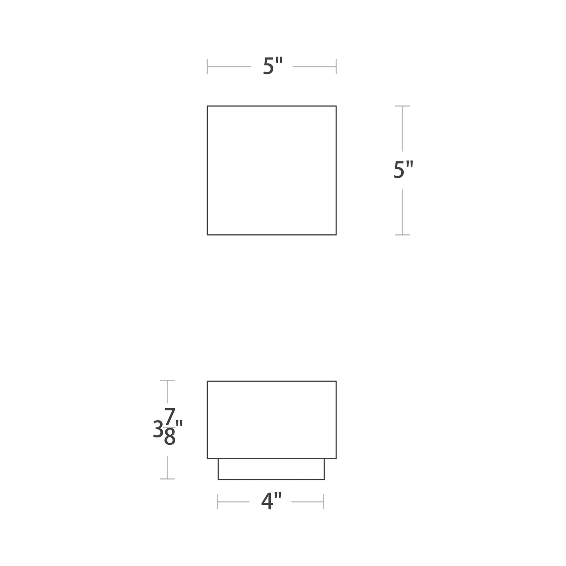Moxee LED Wall Light - line drawing.