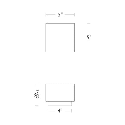 Moxee LED Wall Light - line drawing.