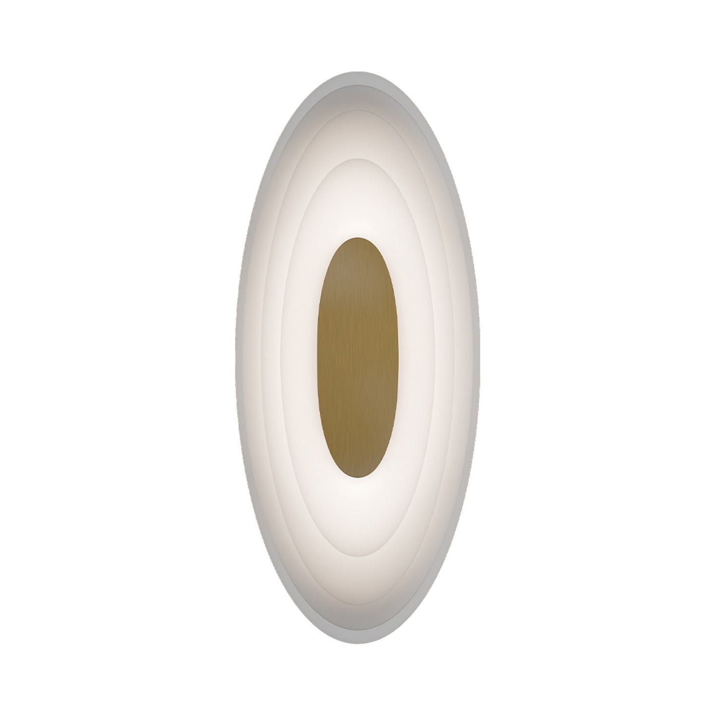 Orbix LED Wall Light in Aged Brass.