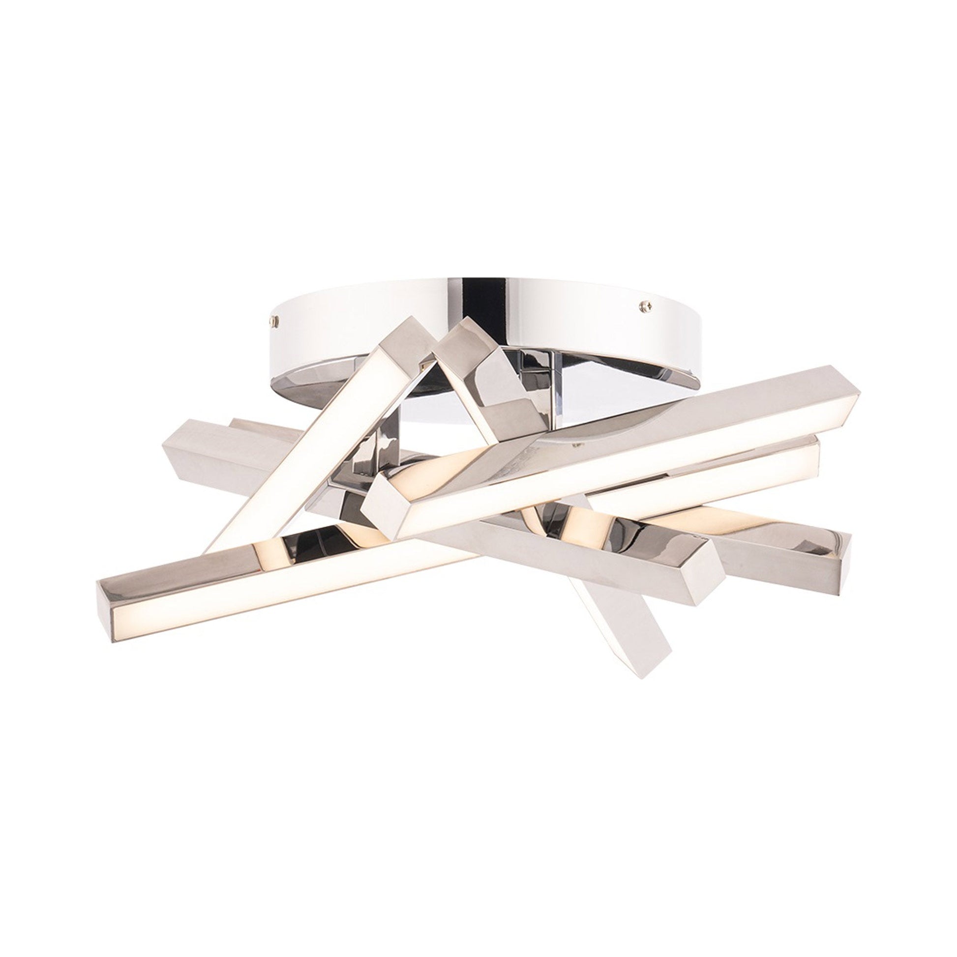 PARALLAX LED Flush Mount Ceiling Light in Chrome.