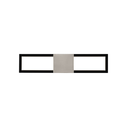 Peekaboo LED Bath Wall Light in Black/Brushed Nickel (22-Inch).