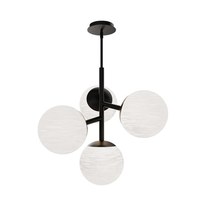 Quattro LED Pendant Light in Black (2700K).