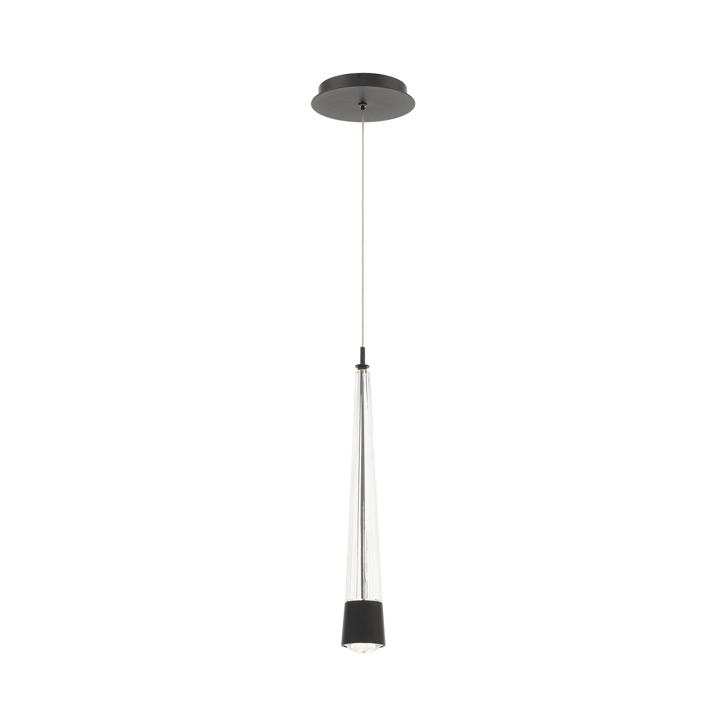 Quill LED Mini Pendant Light in Black.