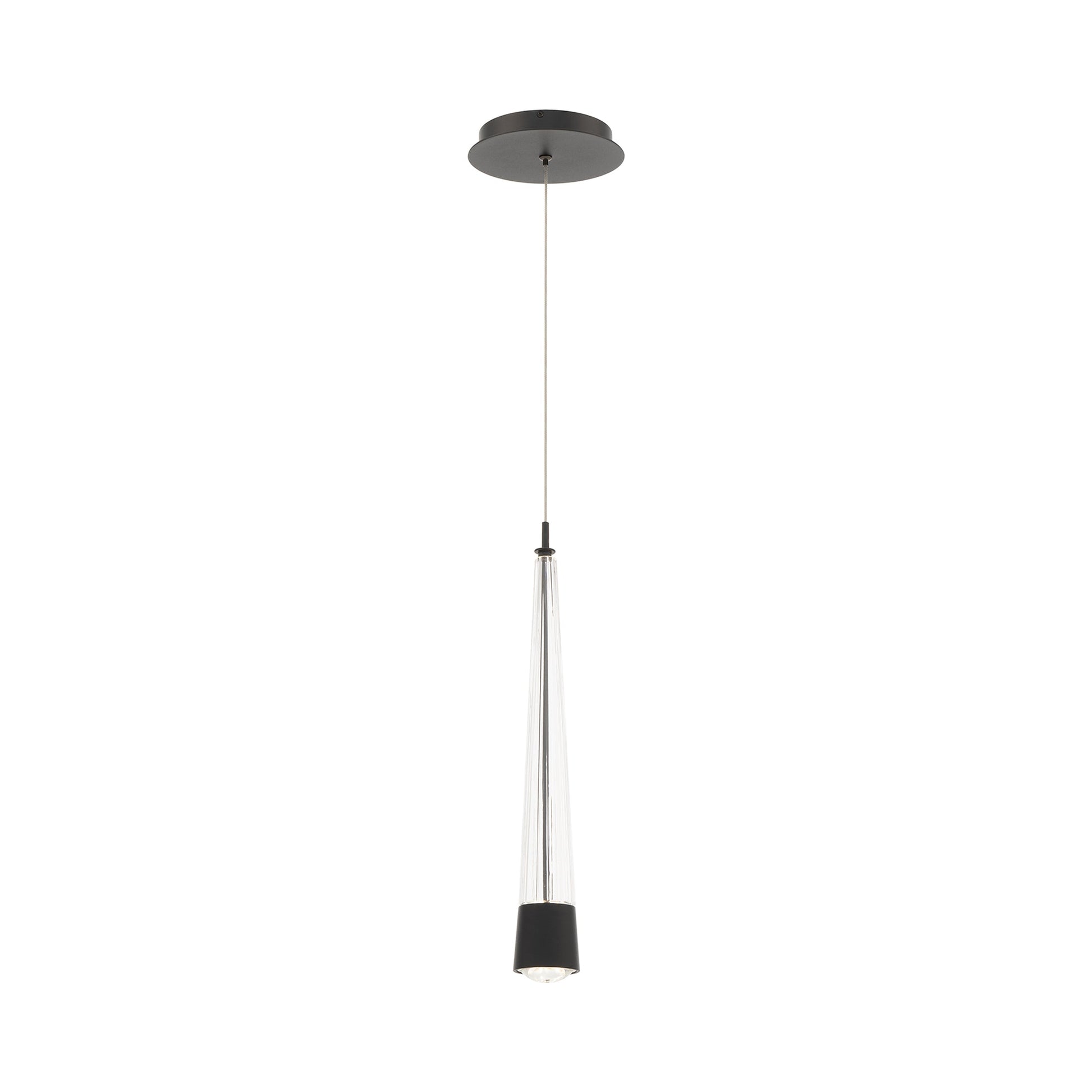 Quill LED Mini Pendant Light in Black.
