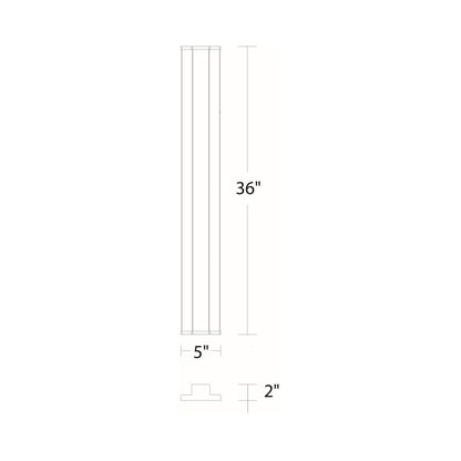 Revels Outdoor LED Wall Light - line drawing.