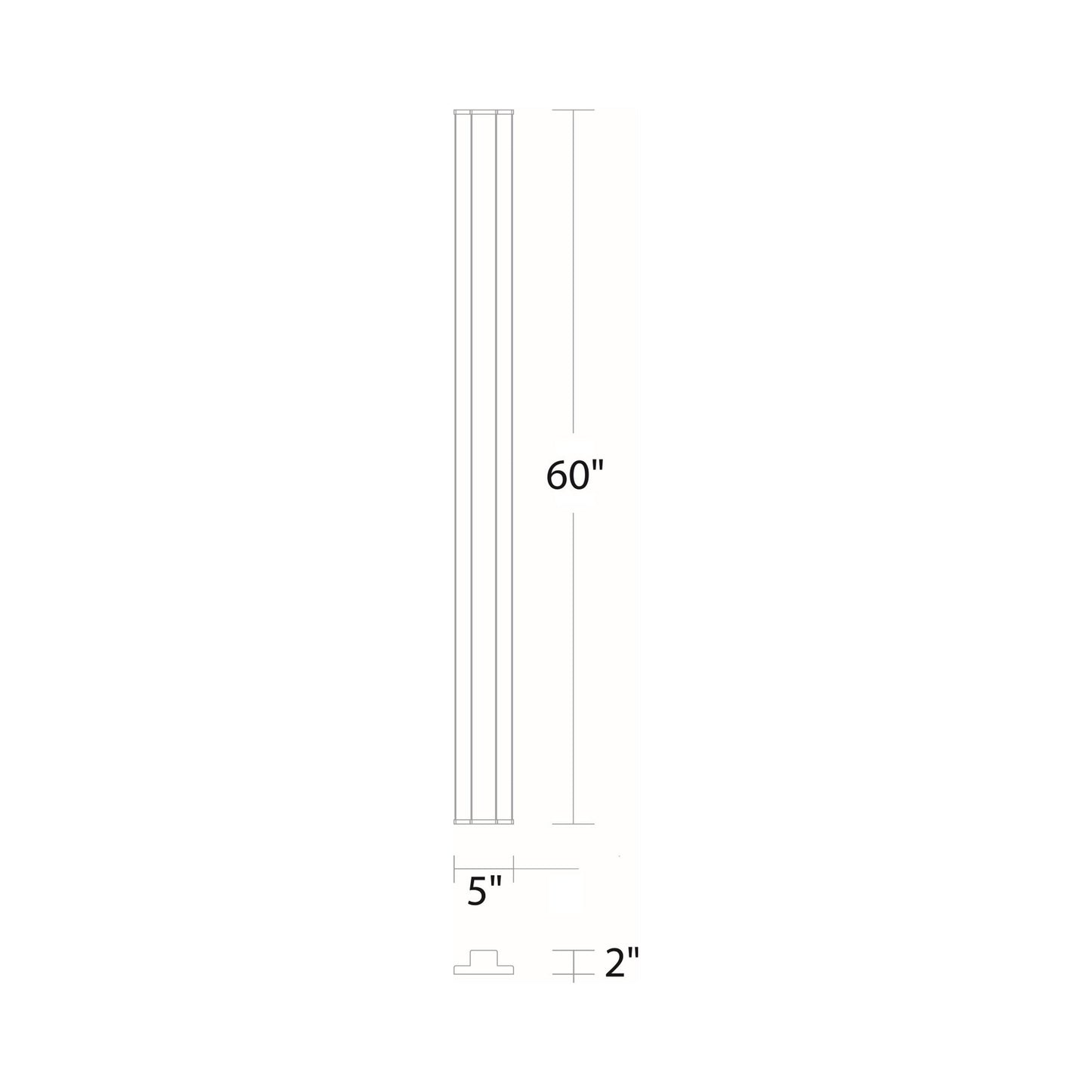 Revels Outdoor LED Wall Light - line drawing.