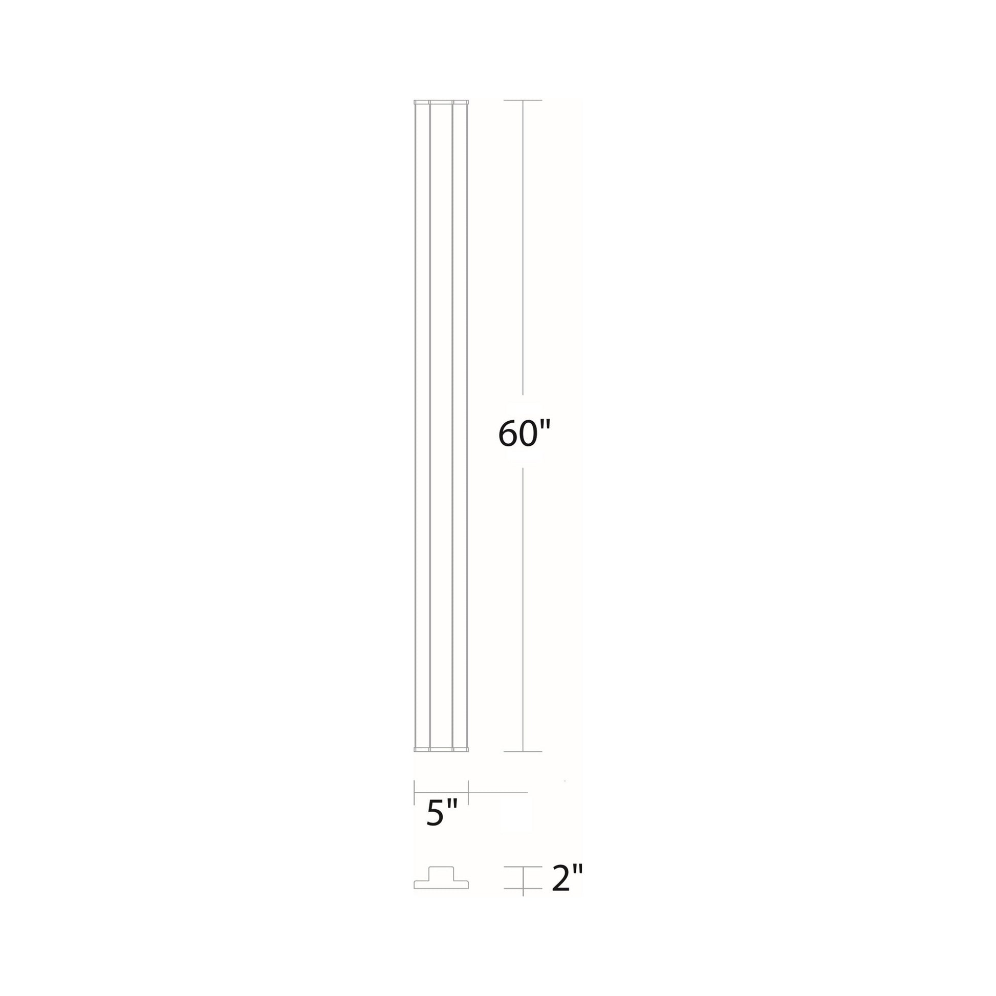 Revels Outdoor LED Wall Light - line drawing.