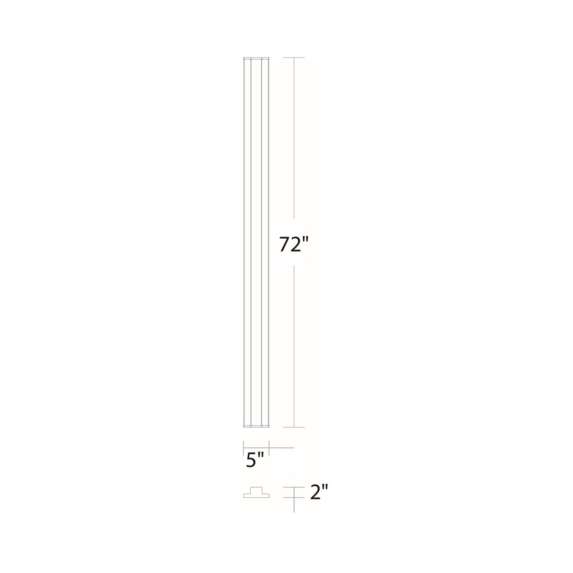 Revels Outdoor LED Wall Light - line drawing.