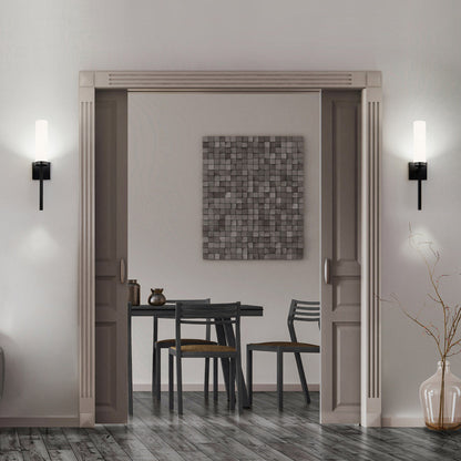 Saltaire LED Wall Light in living room.