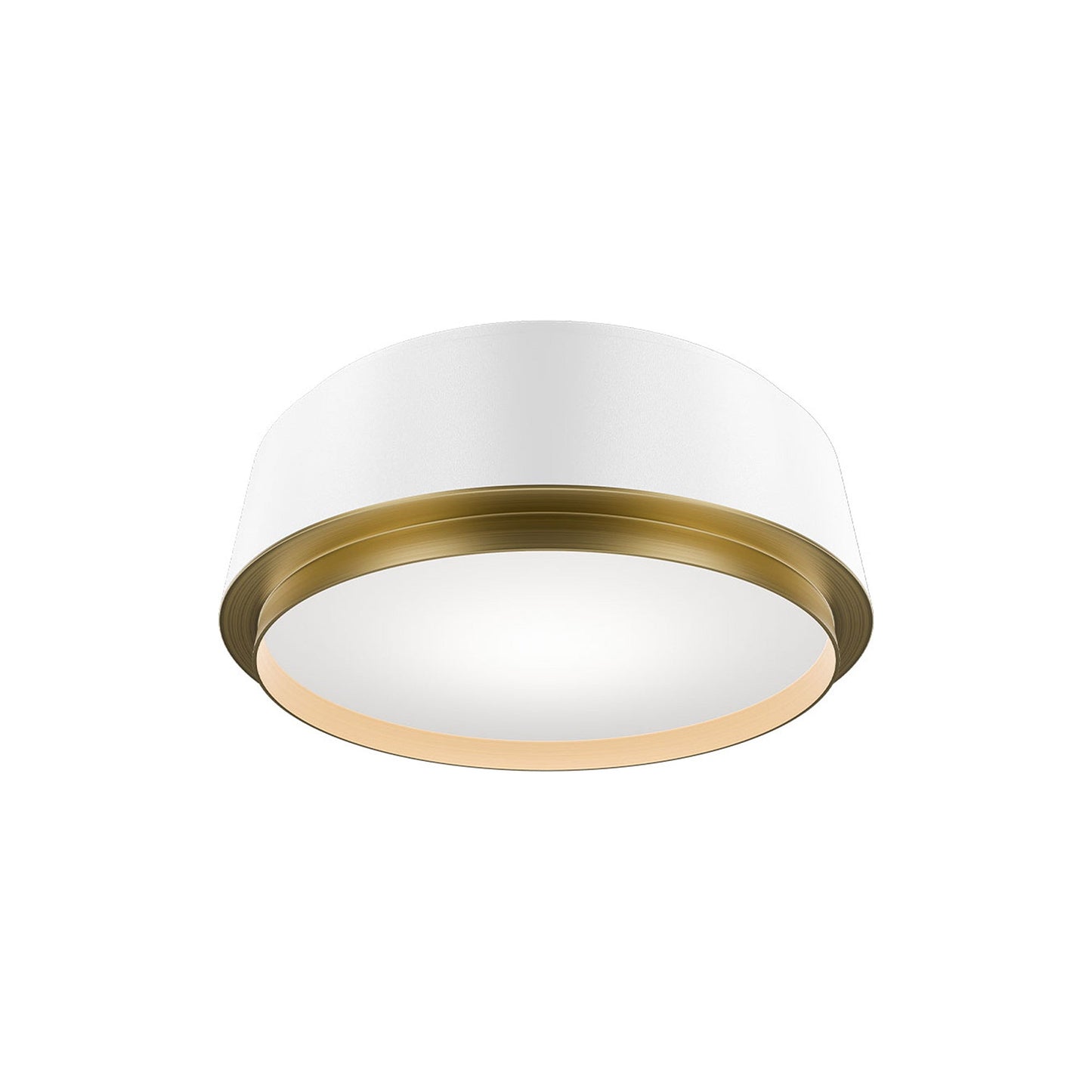 Salvo LED Flush Mount Ceiling Light in White (Small).