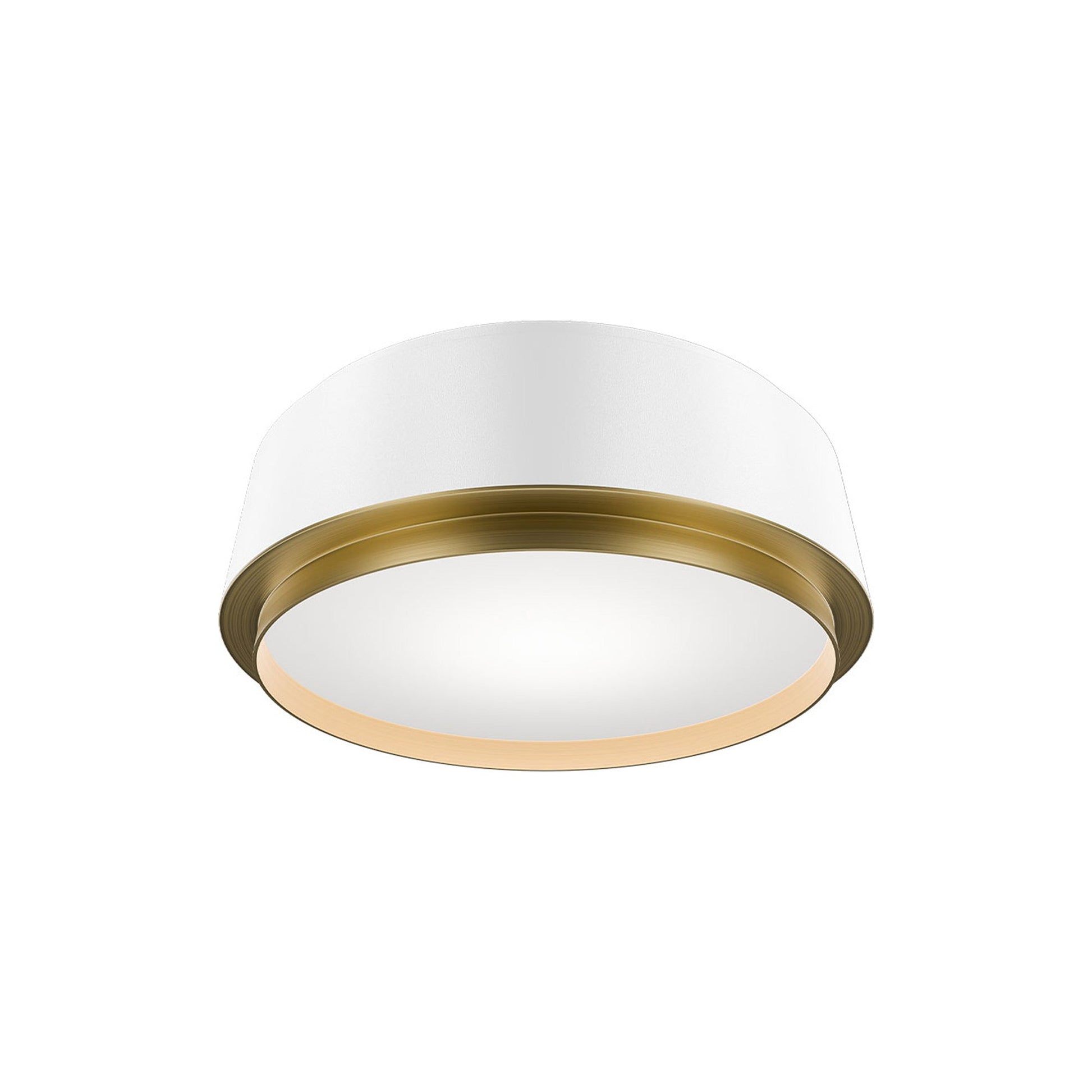 Salvo LED Flush Mount Ceiling Light in White (Small).
