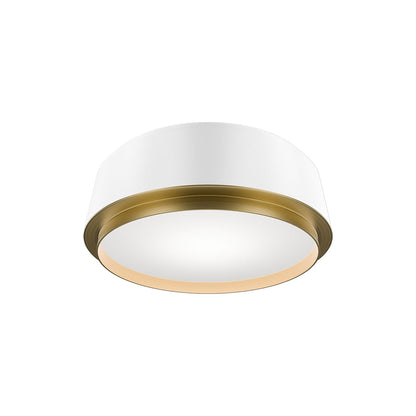 Salvo LED Flush Mount Ceiling Light in White (Small).