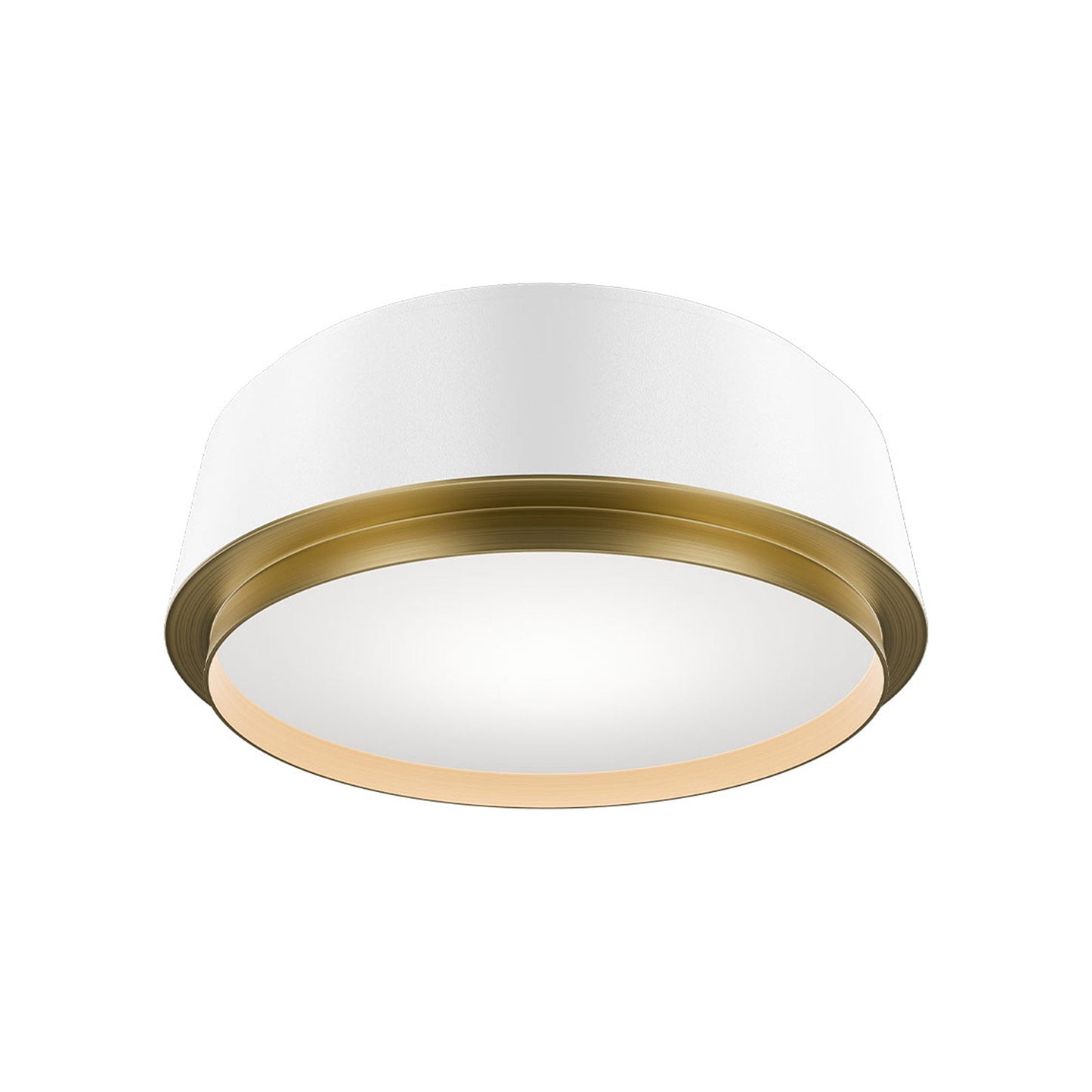 Salvo LED Flush Mount Ceiling Light in White (Medium).