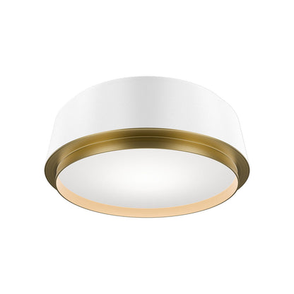 Salvo LED Flush Mount Ceiling Light in White (Medium).